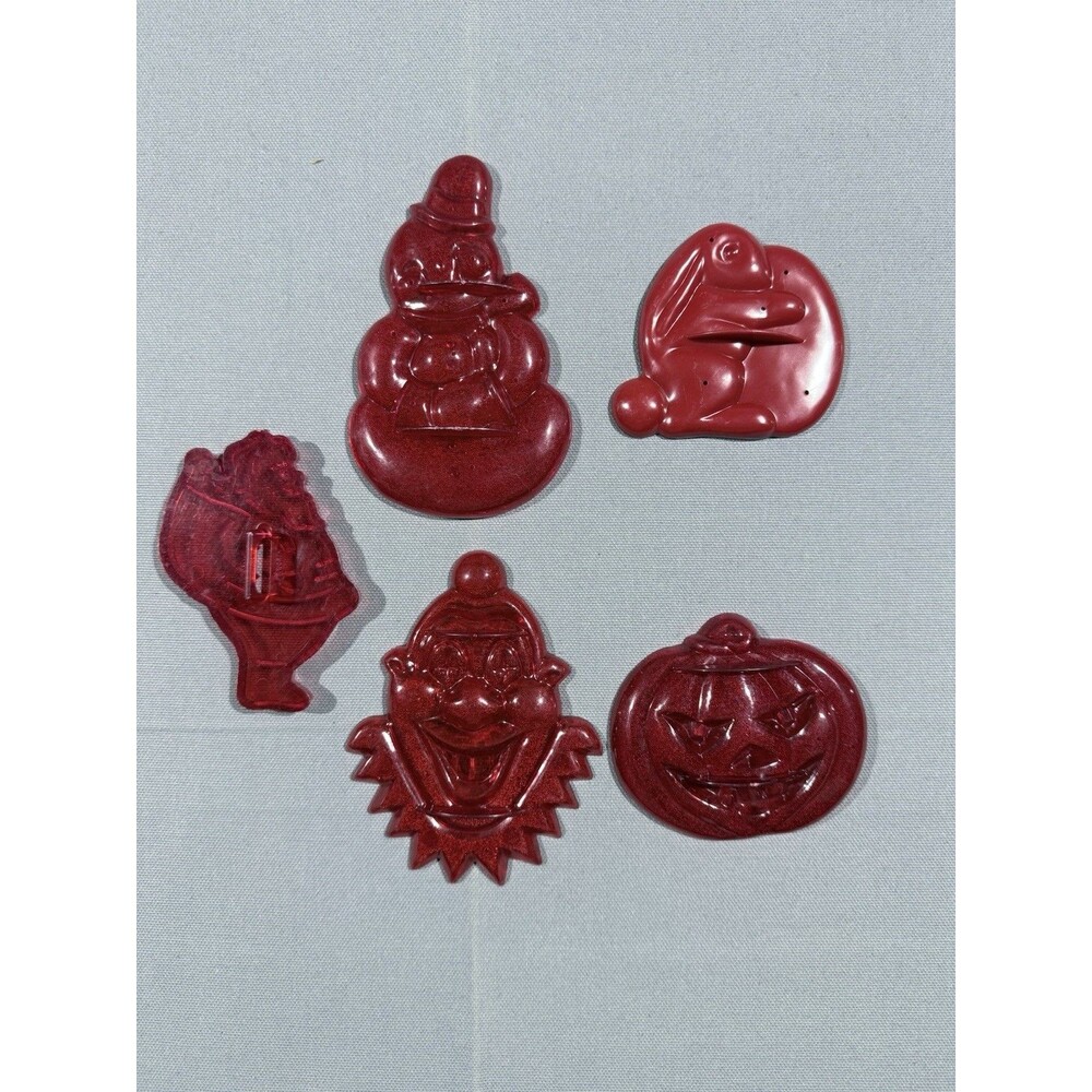 Vintage Aunt Chick’s Cookie Cutters 5 Piece Happy Days Holiday USA 1950's